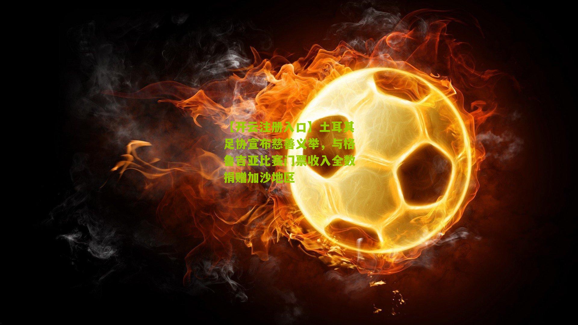 土耳其足协宣布慈善义举，与格鲁吉亚比赛门票收入全数捐赠加沙地区